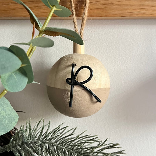 Personalized Half Neutral Bauble